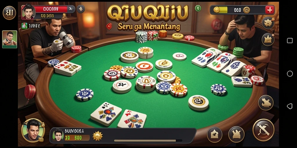 Tampilan screenshot utama 8II menunjukkan aksi seru dalam permainan QiuQiu.