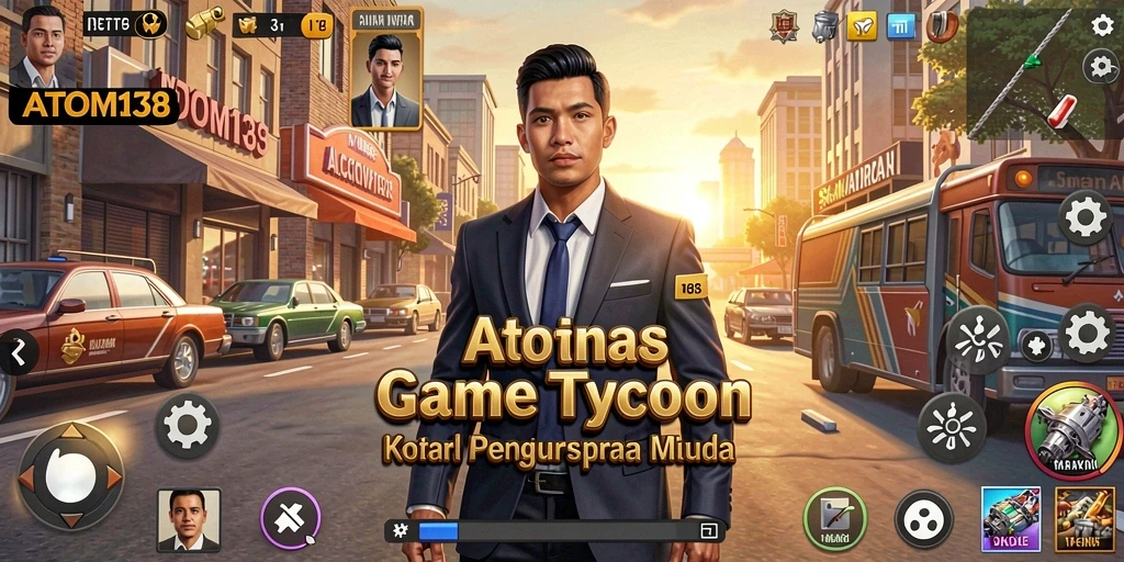 Gameplay ATOM138 dengan elemen Tycoon yang menarik dan seru.