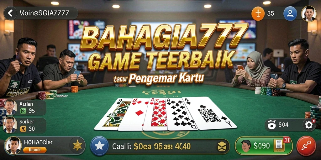 Tampilan gameplay seru dari BAHAGIA777 saat bermain Poker.