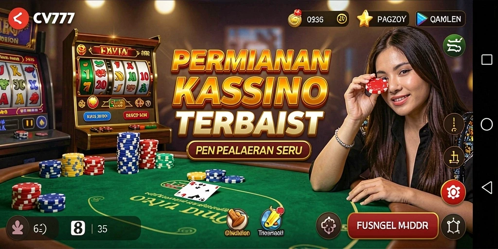 Screenshot utama menampilkan gameplay seru dari CV777 di kasino.