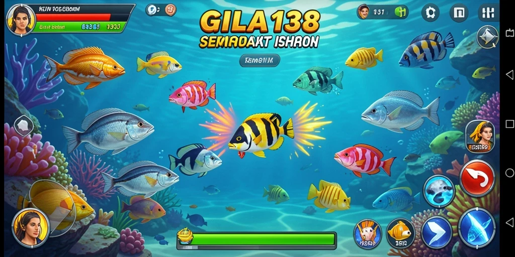 Screenshot GILA138 menunjukkan keseruan menembak ikan.