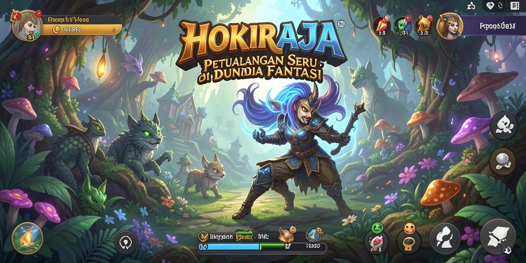 Gameplay HOKIRAJA dengan petualangan penuh aksi dan misteri.