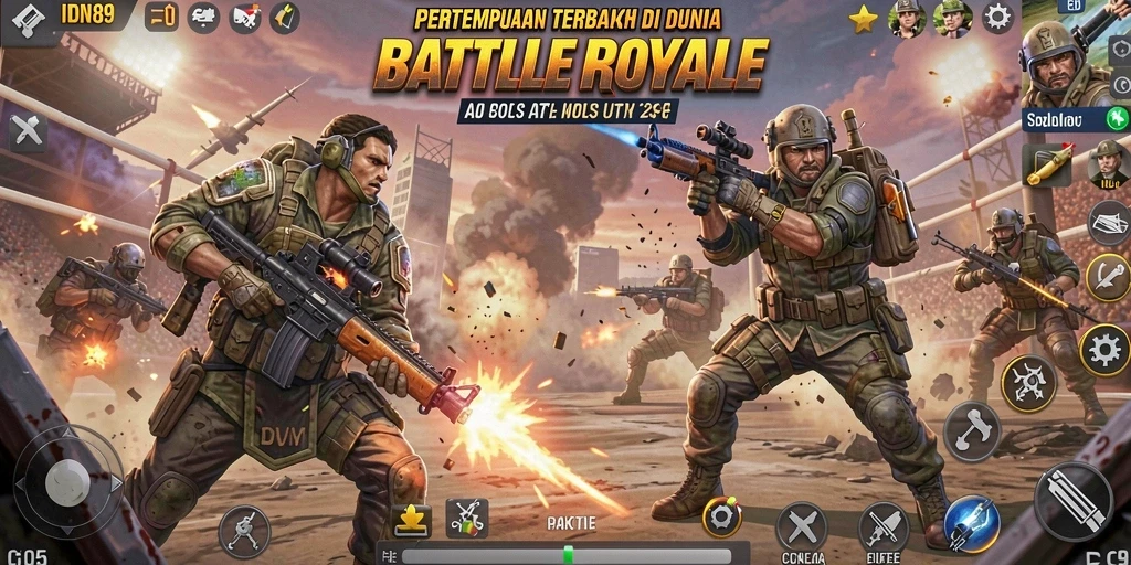 Gameplay intens Battle Royale di IDN89 dengan aksi menegangkan.