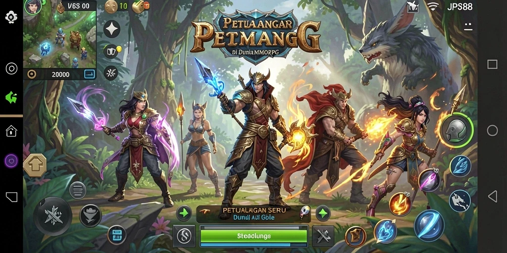 Tampilan gameplay menarik dari JPS88, selami dunia MMORPG yang kaya.