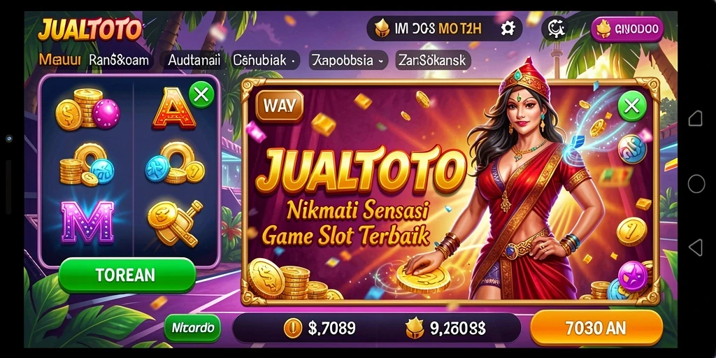 Tampilan menarik dari gameplay Slot JUALTOTO yang mendebarkan.