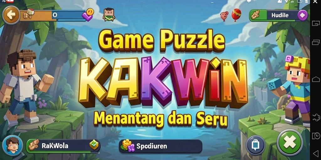 Tampilan gameplay KAKWIN dengan berbagai level puzzle yang menantang.
