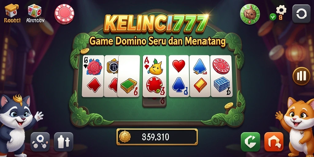 Tampilan gameplay KELINCI777 dengan pemain yang sedang bermain Domino.