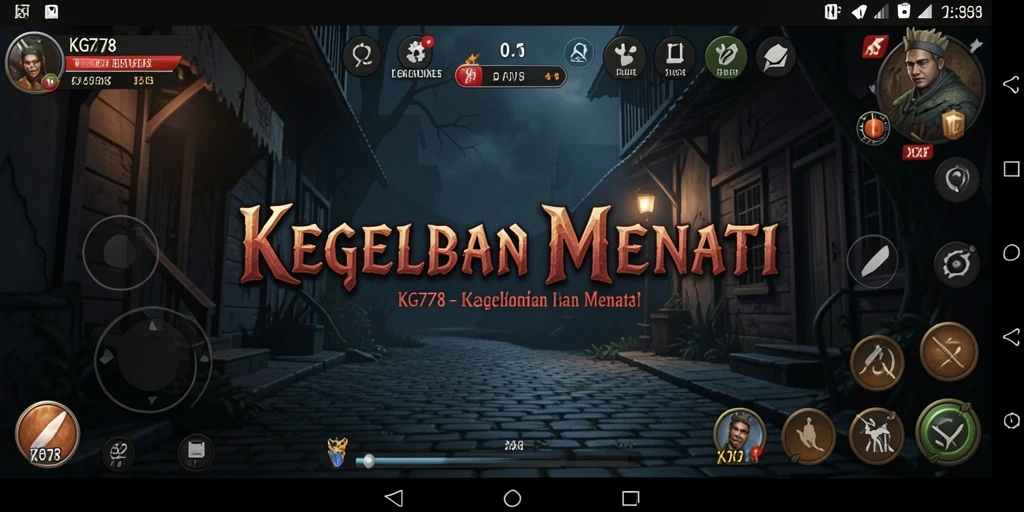 Tampilan gameplay KG778 menampilkan suasana horor yang menegangkan.