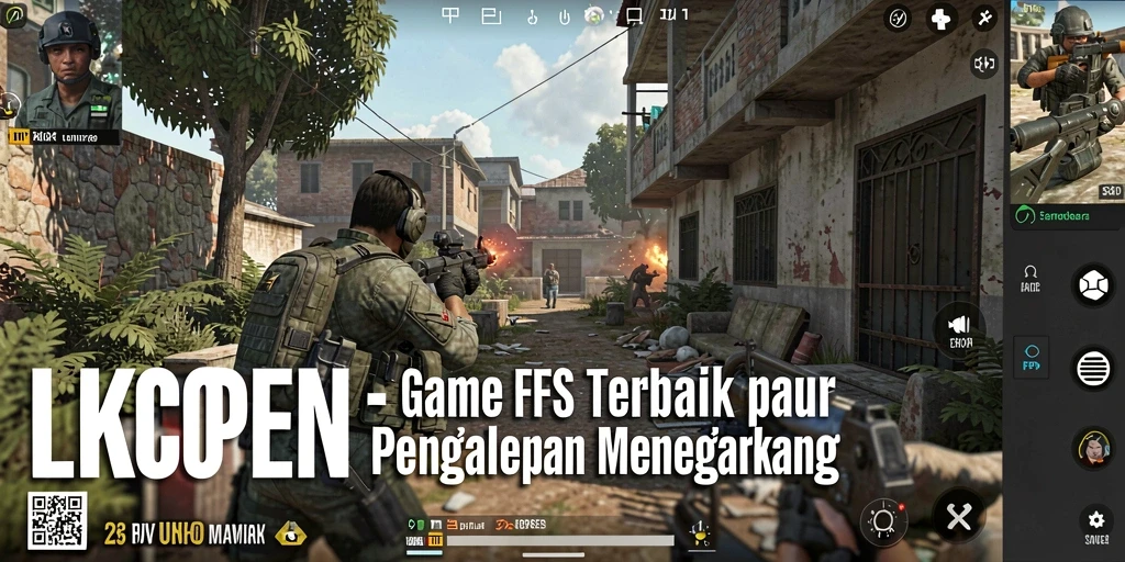 Screenshot LKOPEN menampilkan aksi seru dalam game FPS.