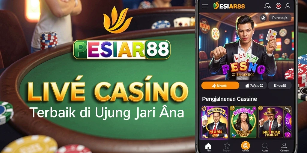 Screenshot PESIAR88 menunjukkan dealer langsung di meja permainan blackjack.