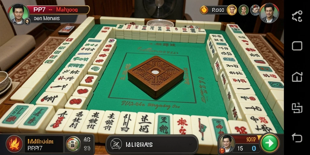 Tampilan gameplay menarik dari PP7 yang penuh tantangan Mahjong.