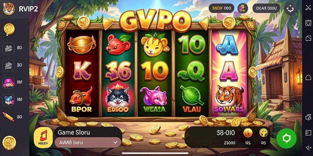 Screenshot menampilkan gameplay seru di slot RVIP2.