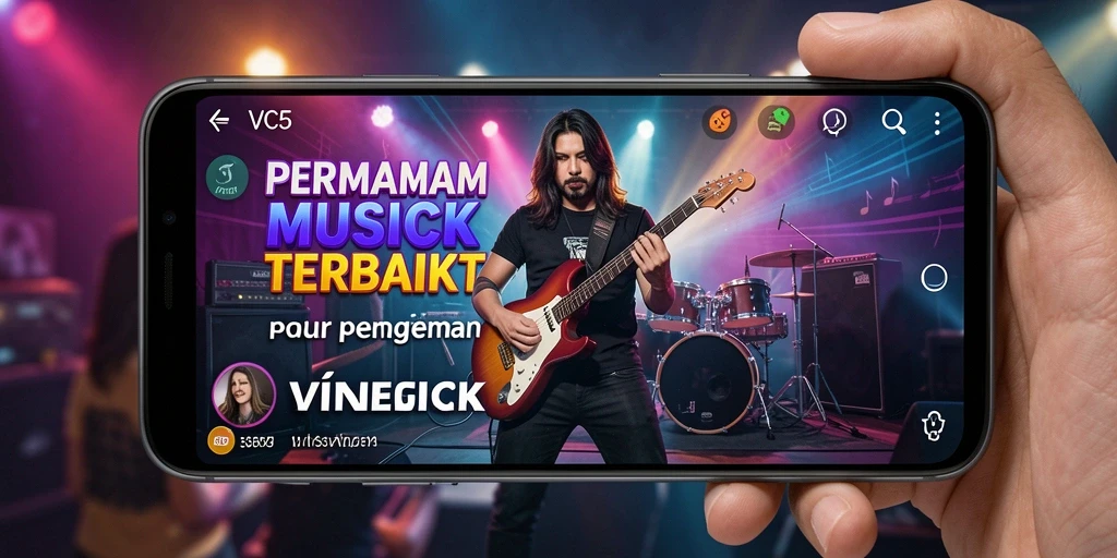 Screenshot gameplay VC5 menampilkan tampilan interaktif permainan musik.