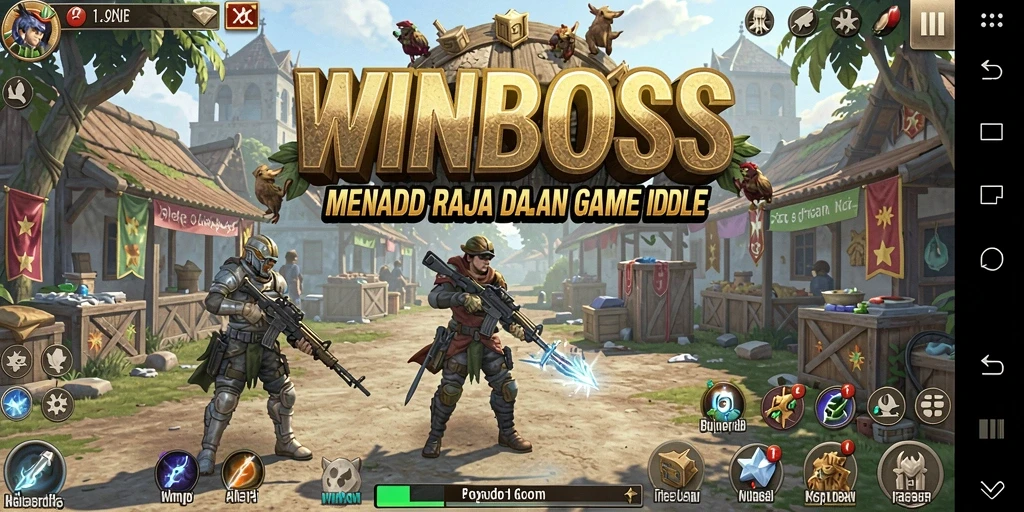 Screenshot gameplay WINBOSS menampilkan aksi memukau dalam game Idle.