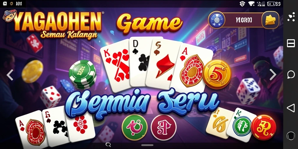 Screenshot YAGAOHEN menampilkan gameplay domino yang seru dan interaktif.