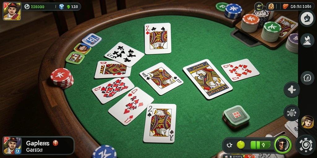 Tampilan gameplay seru ZK7 dalam permainan Gaple.