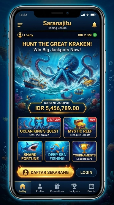 Tampilan utama aplikasi saranajitu yang informatif.